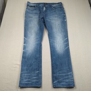 PRPS Jeans Mens 42x34 Blue Demon‎ Button Fly Distressed Faded Casual